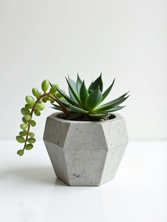 stylish concrete plant containers