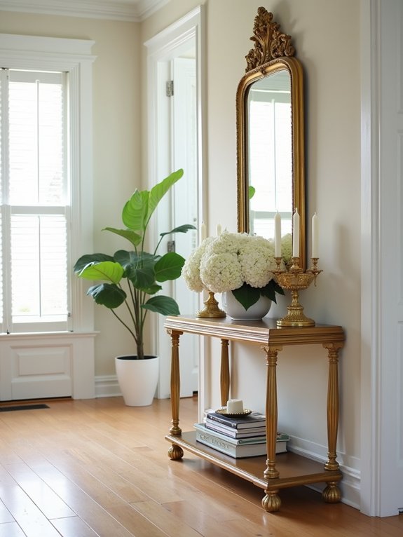 stylish console table decor