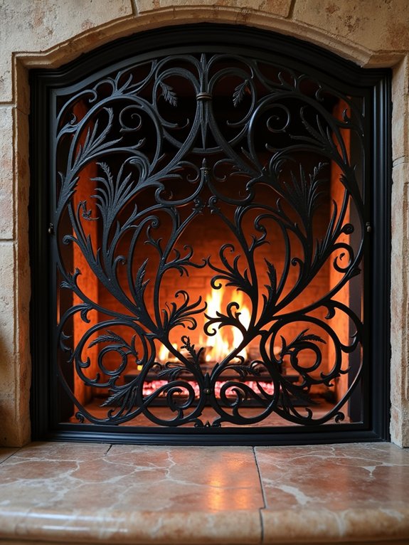 stylish customizable fireplace screens