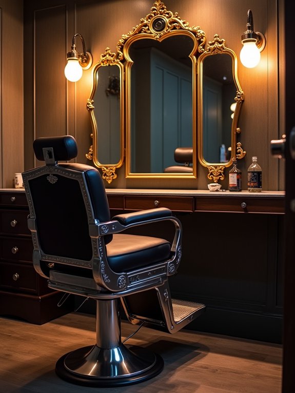 stylish customized barber mirrors