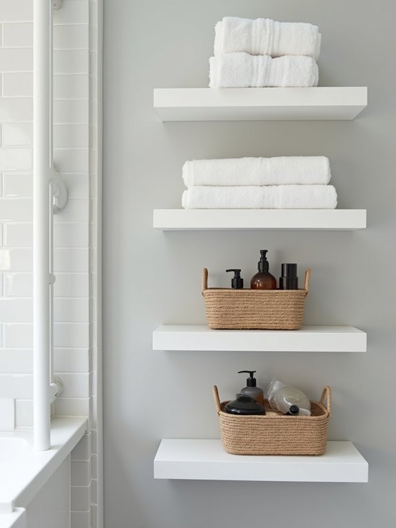 stylish functional bathroom storage