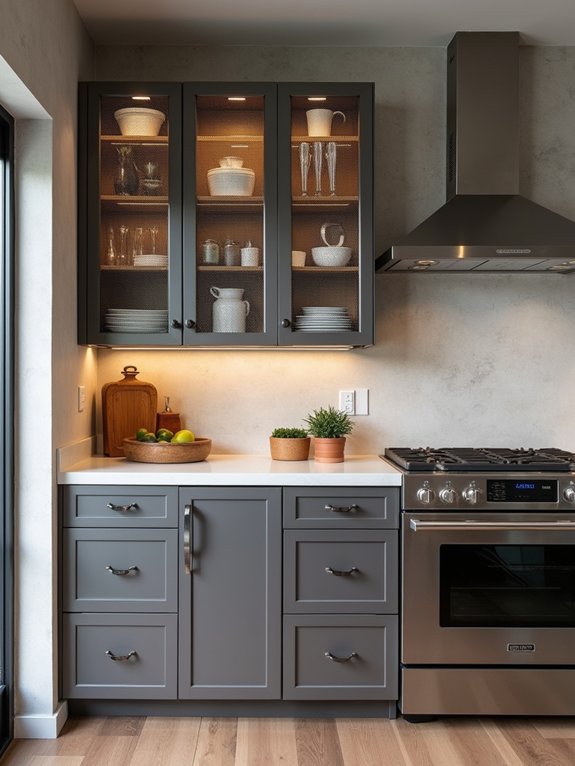 stylish industrial cabinet inserts