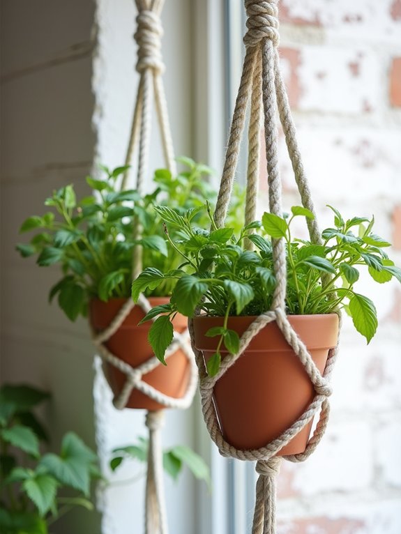 stylish macram herb display