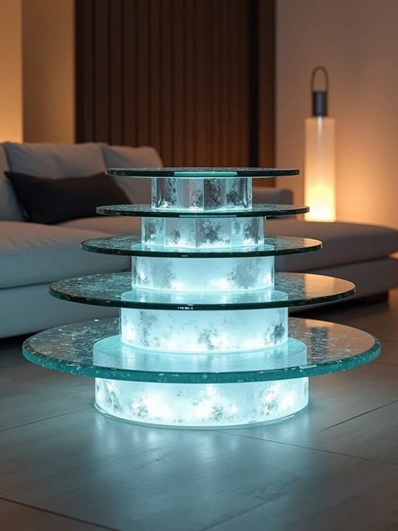 stylish multi level display tables