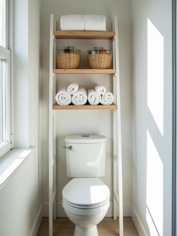 stylish over the toilet storage