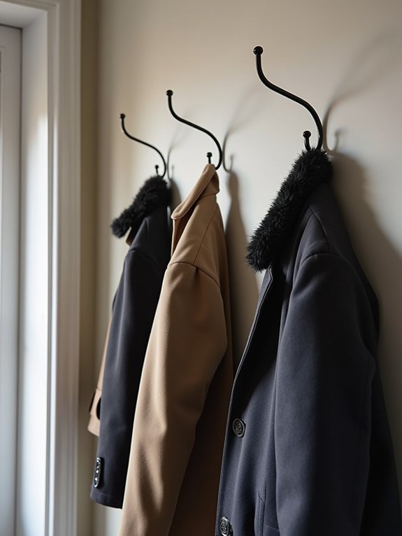 stylish space saving coat hooks