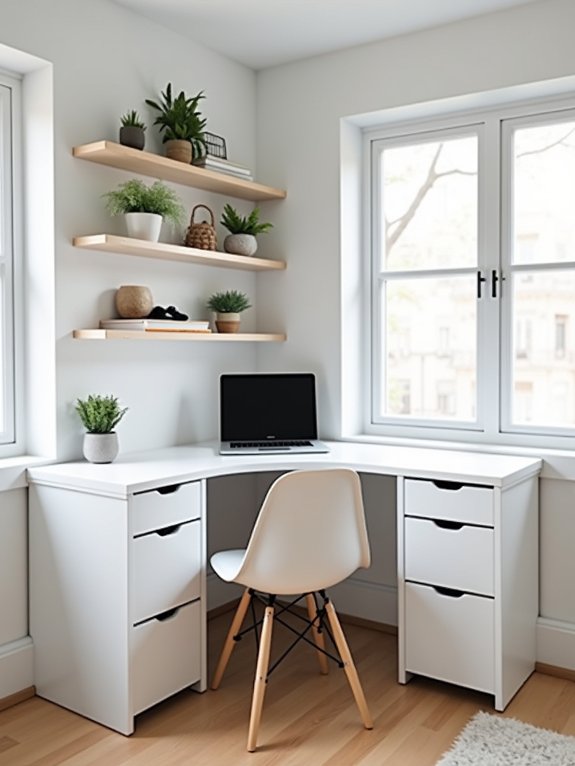 stylish space saving corner desk