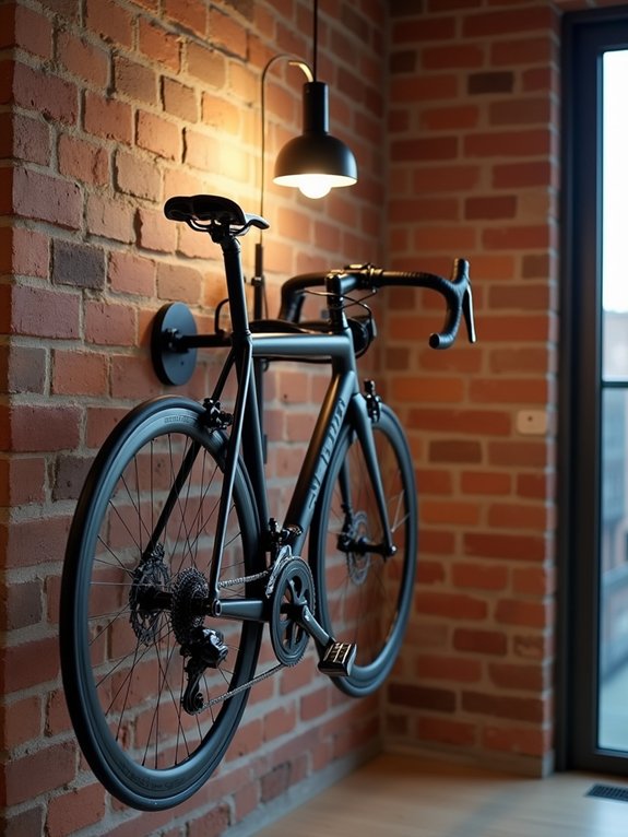 stylish wall bike storage