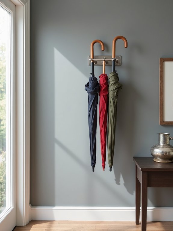 stylish wall mounted umbrella storage