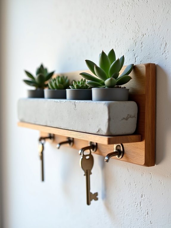 succulent planter key holder