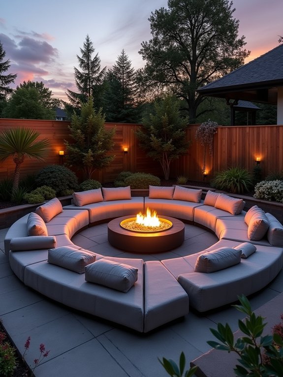 sunken fire pit design