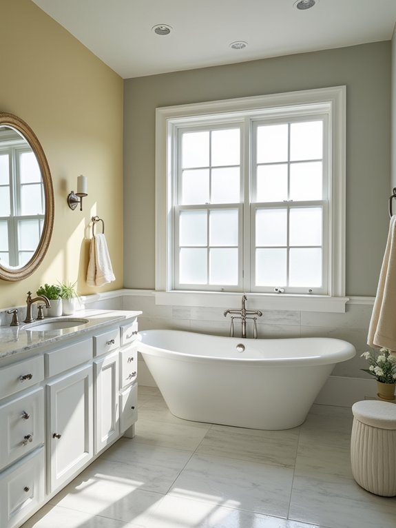 sunny sophistication in bathrooms