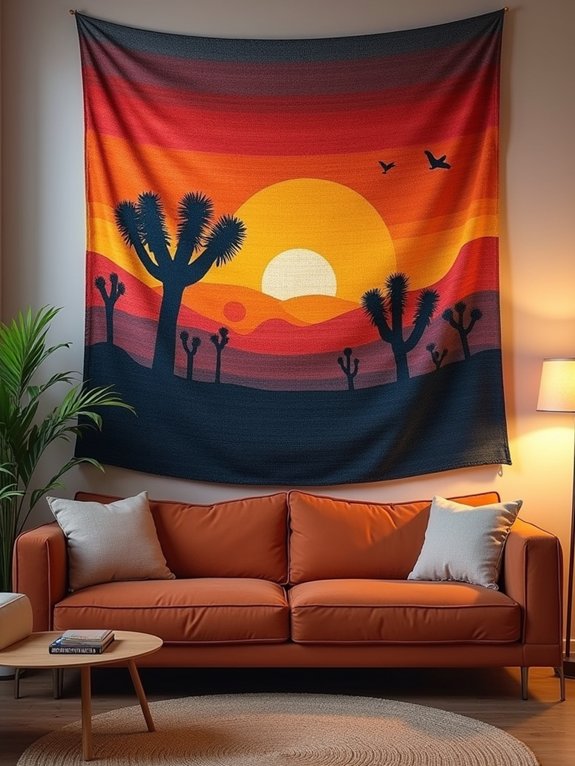 sunset inspired desert wall hangings
