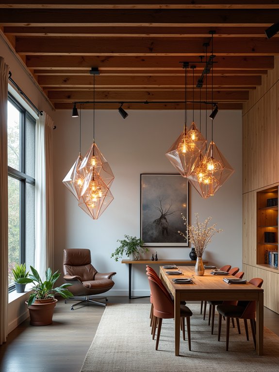 suspended elements enhance vertical spaces