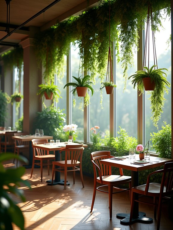 suspended indoor hanging gardens