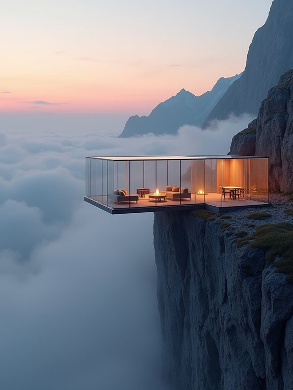 suspended mountain capsule experience