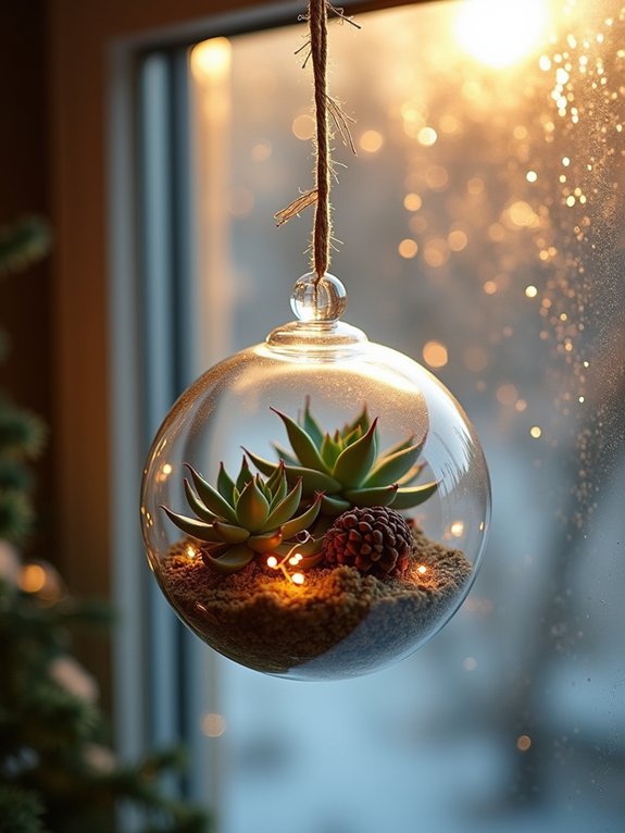 suspended winter terrarium displays