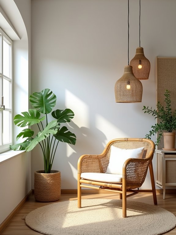 sustainable rattan home decor