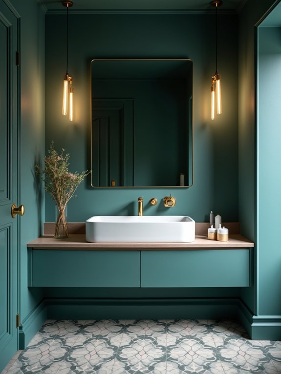 teal and brass elegance