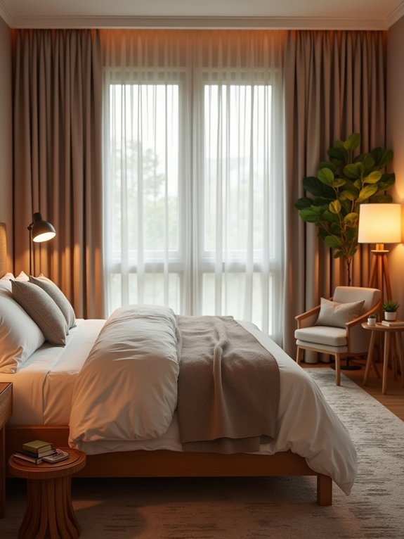 tech free bedroom tranquility