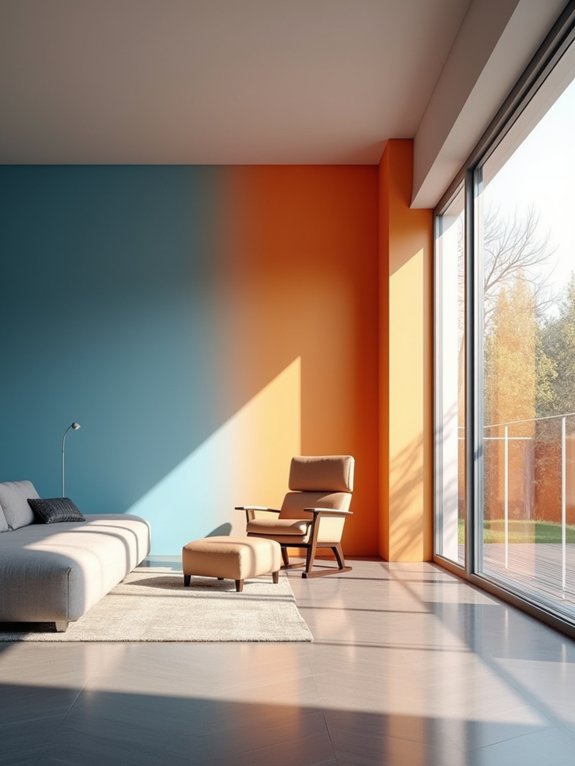 temperature responsive color changing walls