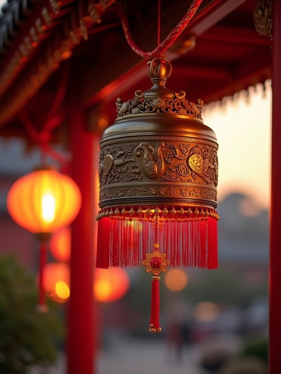 temple bell festive decor