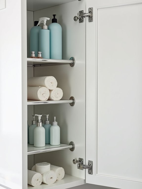 tension rods for bathroom organization