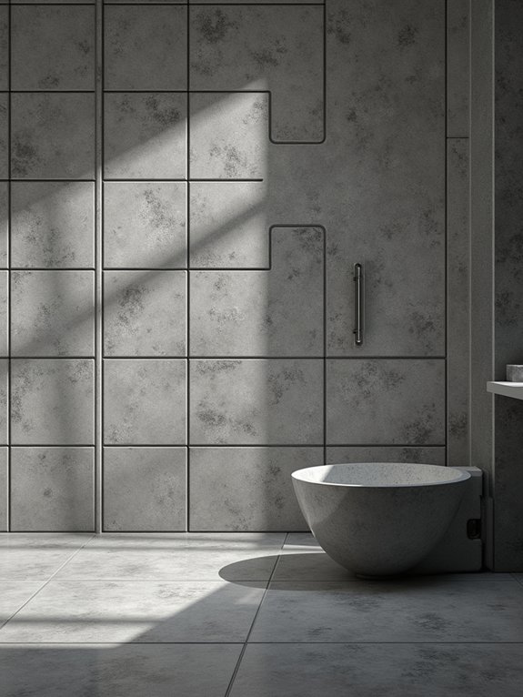 textured concrete tile decor