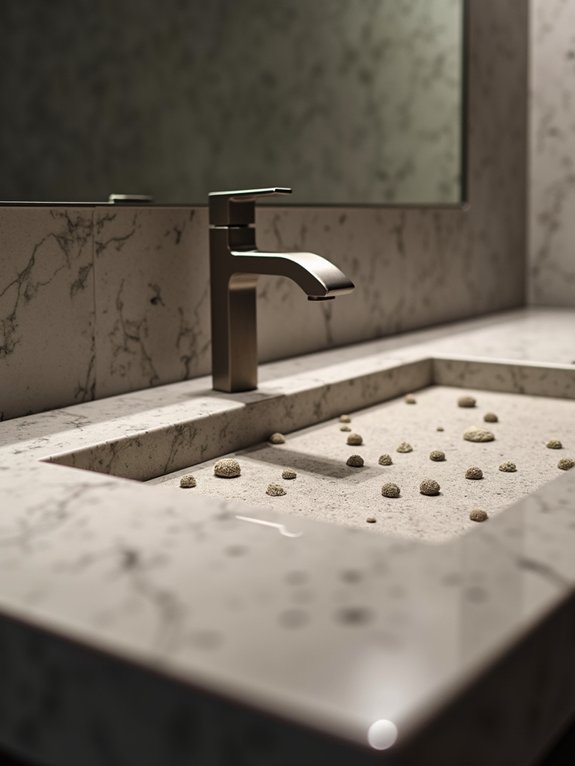 textured concrete vanity design