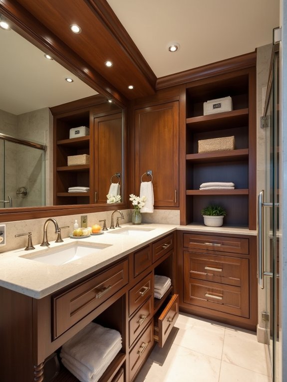 thoughtful bathroom storage solutions