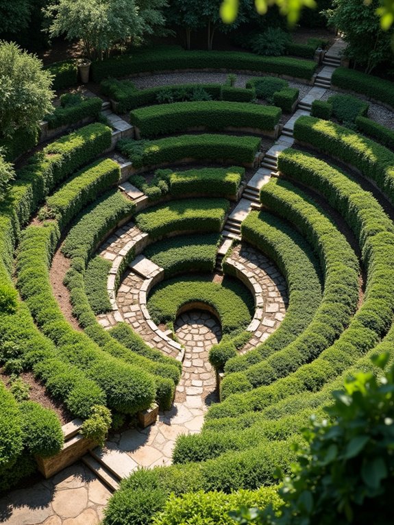 tiered spiral herb garden