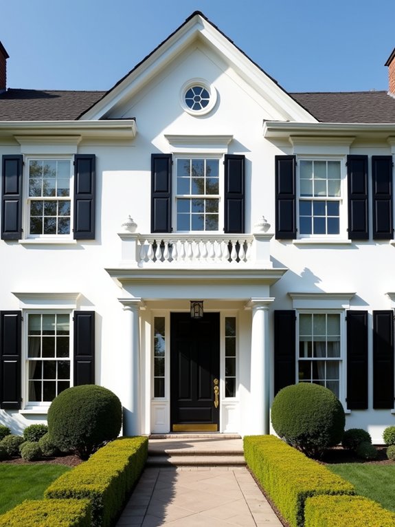 timeless black shutters elegance