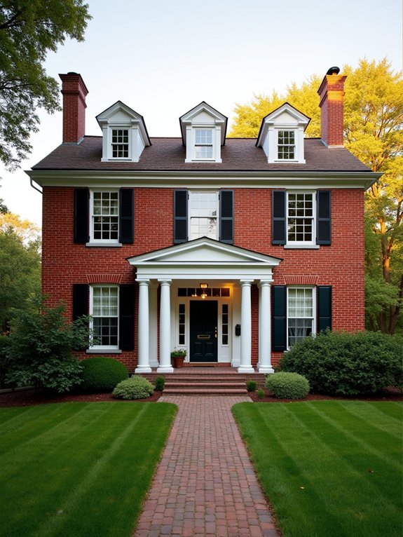 timeless colonial brick design