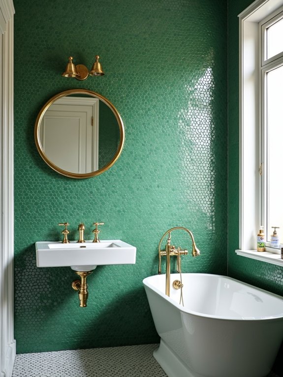 timeless green penny tiles