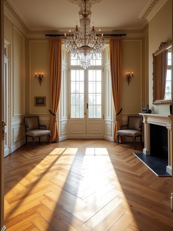 timeless herringbone flooring elegance