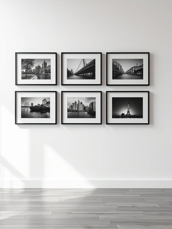 timeless monochromatic photo display