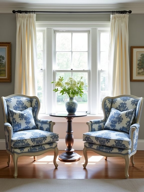 toile patterns rustic elegance