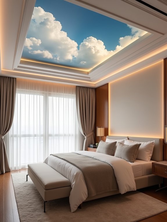 tranquil cloud ceiling murals