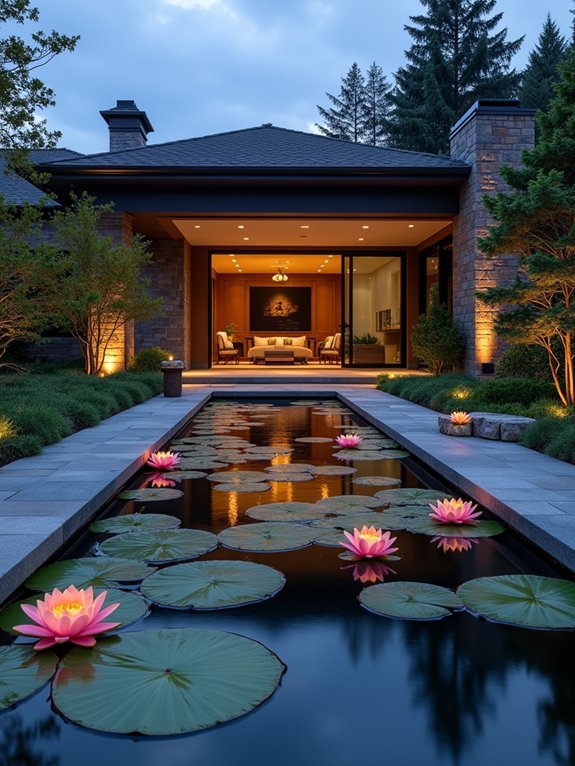 tranquil water features enhance elegance