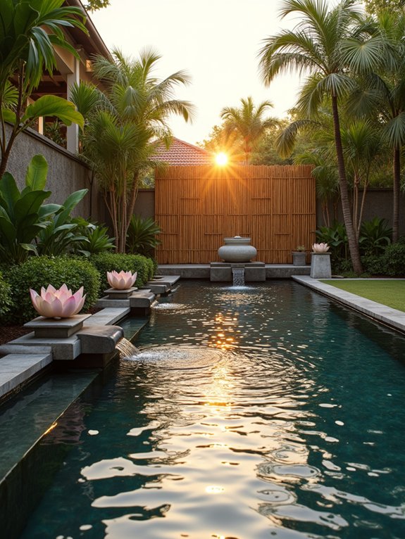 tranquil water features enhance serenity