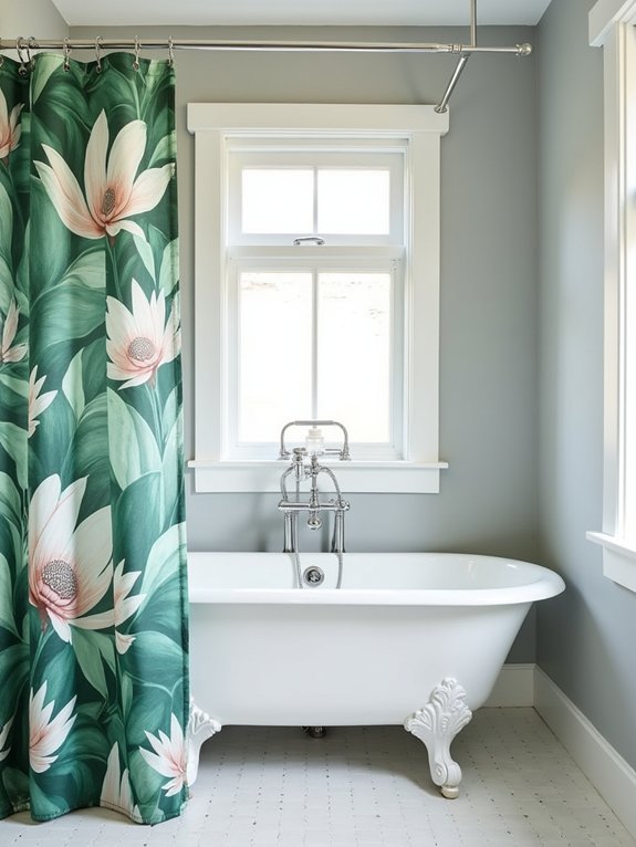 transform bathroom with curtains