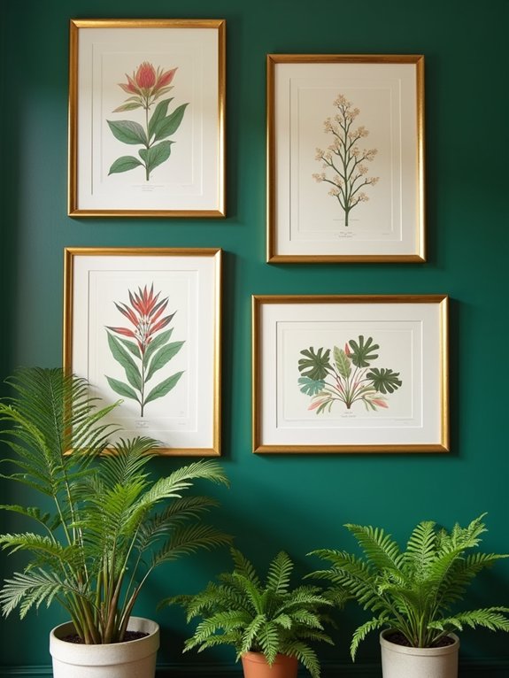 transform walls with botanical prints