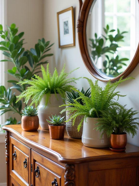 transform your dresser with greenery
