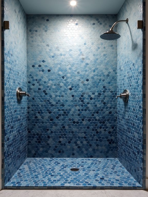 transformative blue ombre tiles