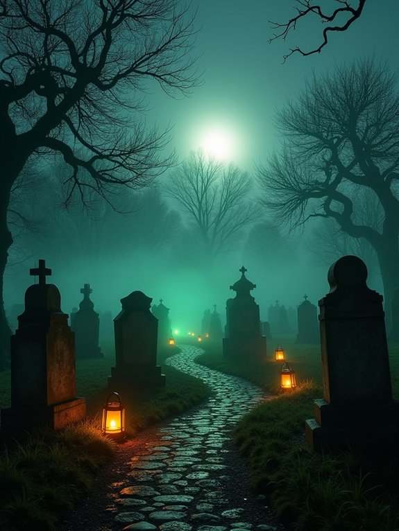 transformative halloween graveyard lighting