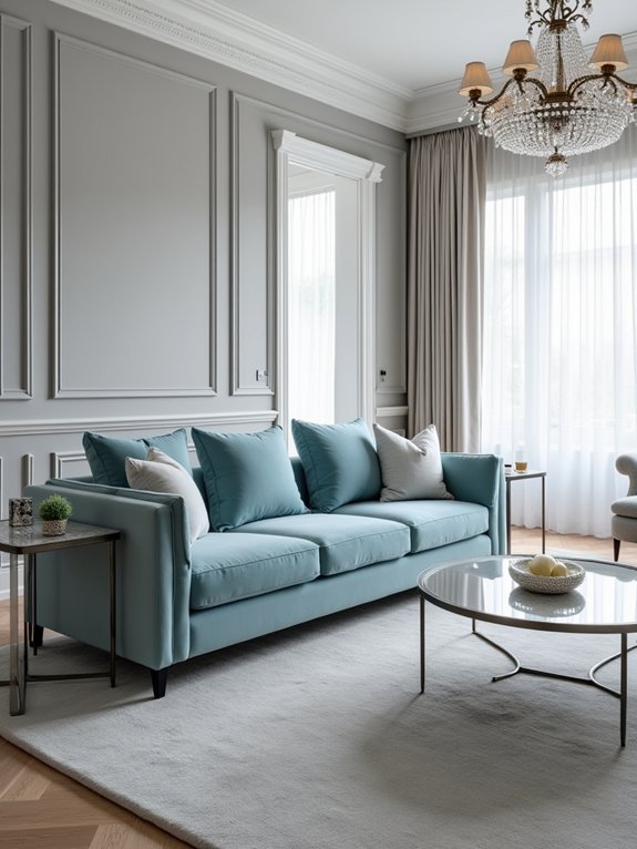 transitional design with blues