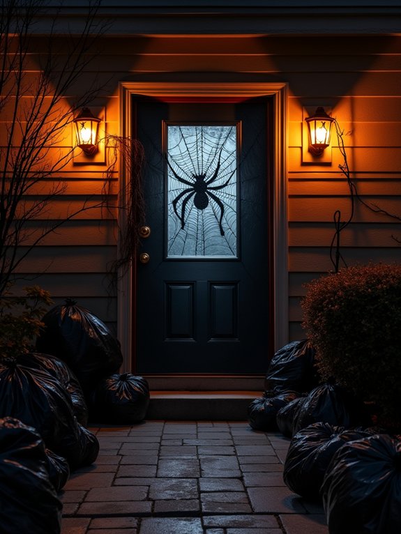 trash bag spider web