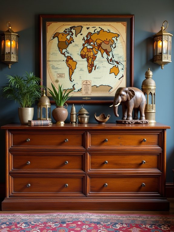 travel mementos display ideas