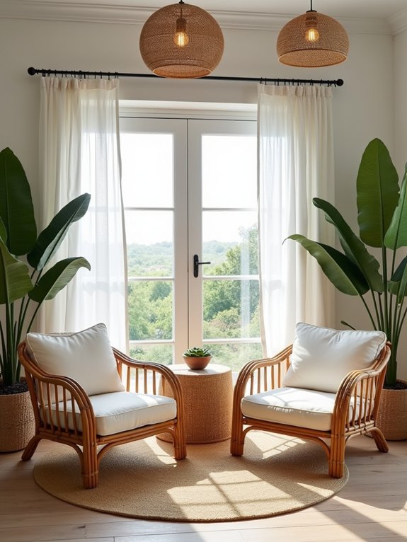 tropical charm with rattan