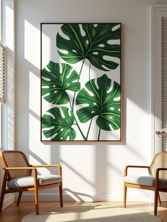 tropical leaf wall decor
